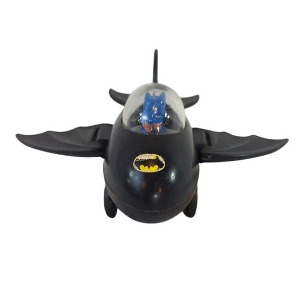 Batman 1975 Hong Kong Azrak Hamway Plastic Friction Batplane Toy DC Comics - Picture 2 of 8